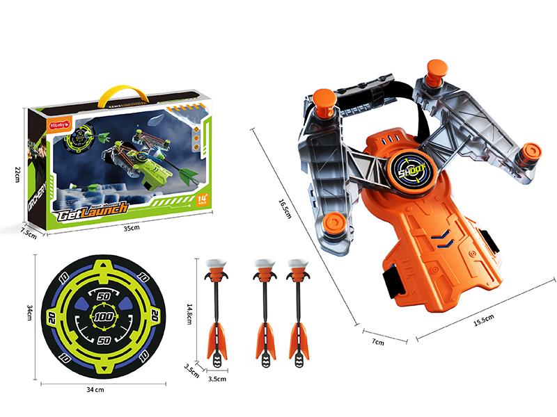 Wrist Bow With Suction Cup Arrows, Dartboard