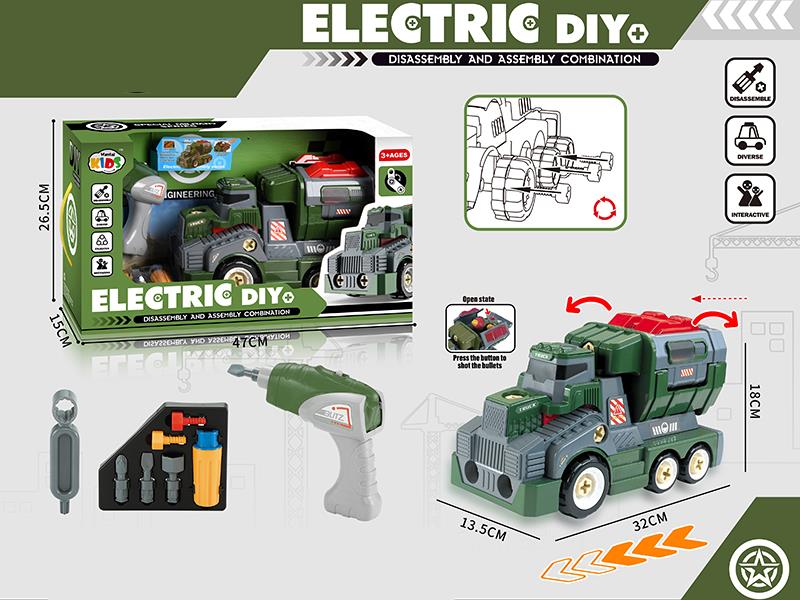 Electric DIY Disassembly And Assembly Military Intercontinental Missile Truck