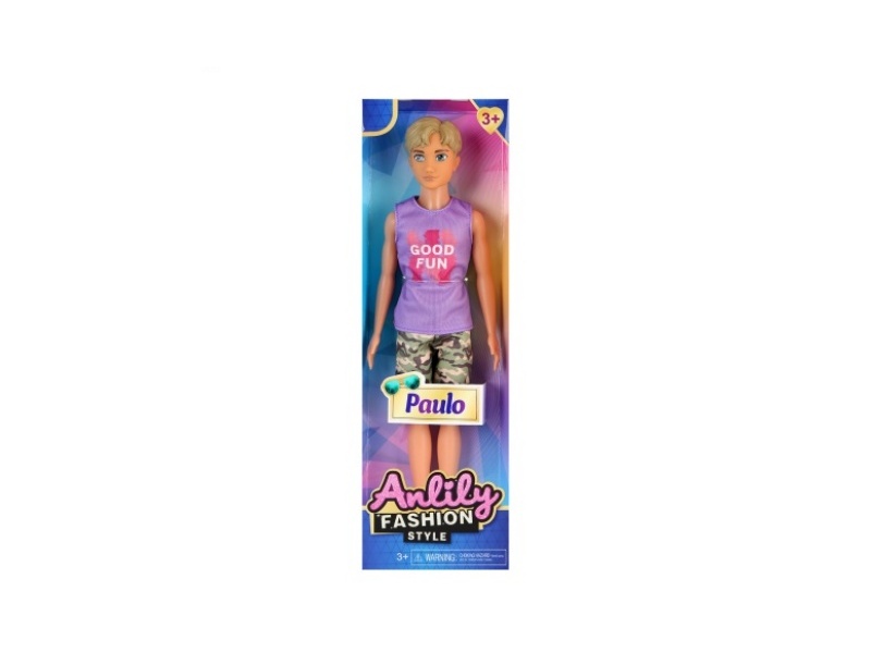 11.5-Inch Solid Male Doll (Brown Skin Color)