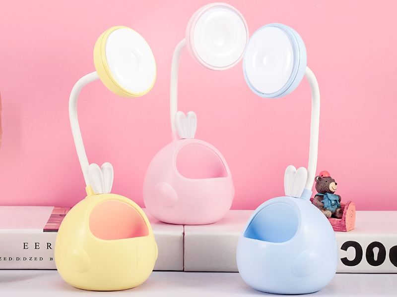 Cute Rabbit Pen Holder LED Desk Lamp