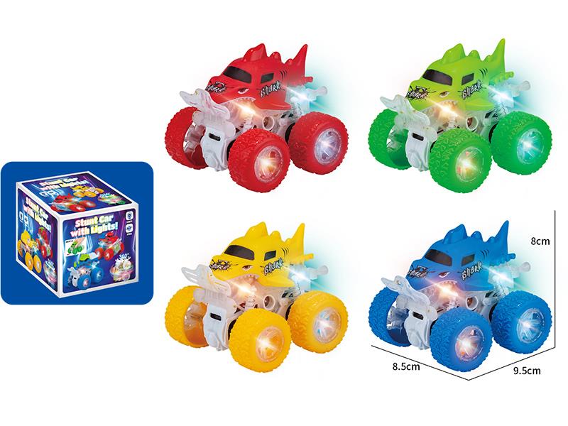 Dual Friction Stunt Monster Car With Lights 1pcs