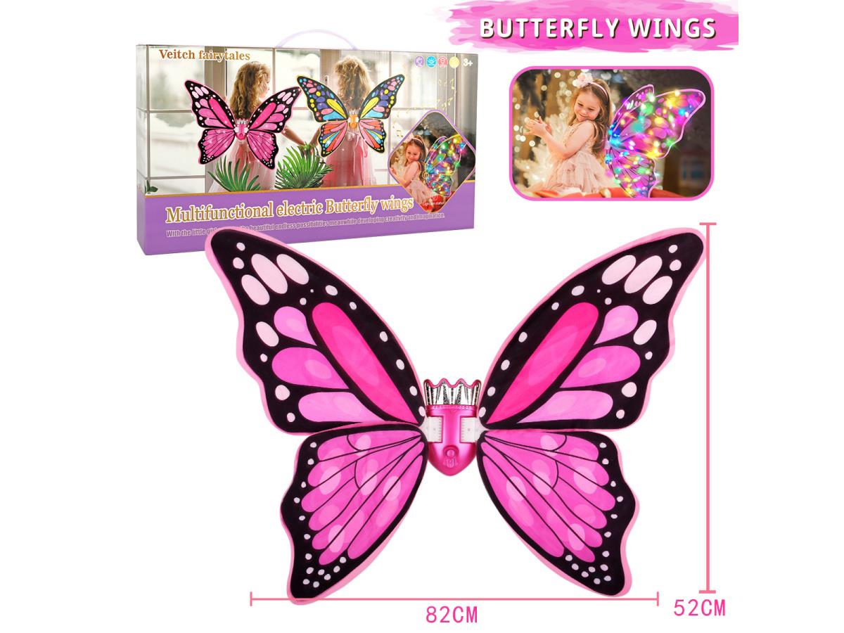 Plum Red Cloth Handmade Butterfly Wings