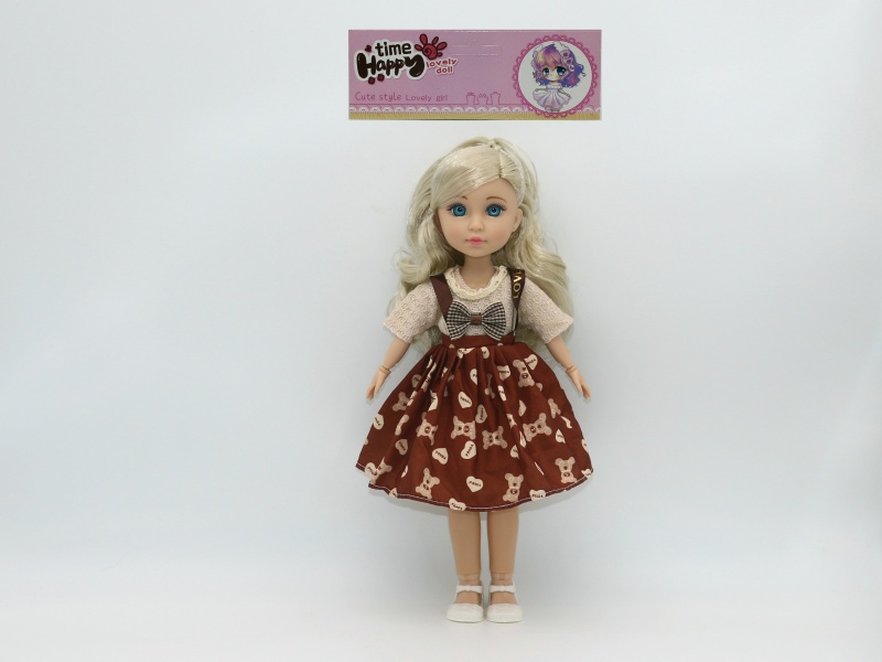 12-Inch 15-Joint Brown Doll