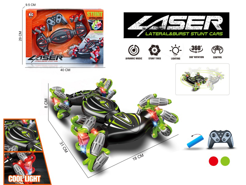 2.4G Explosive Wheel Transverse Stunt Car