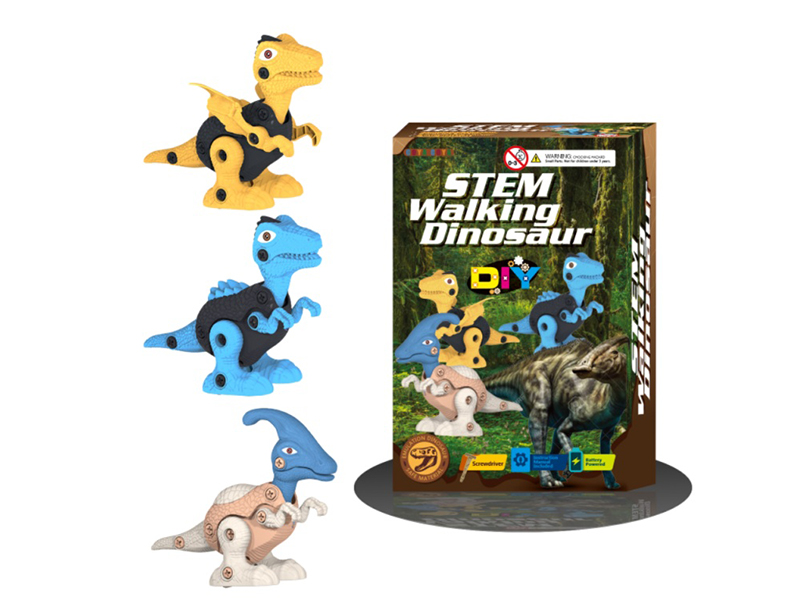 DIY Assembly Electric Walking Dinosaurs With Lights