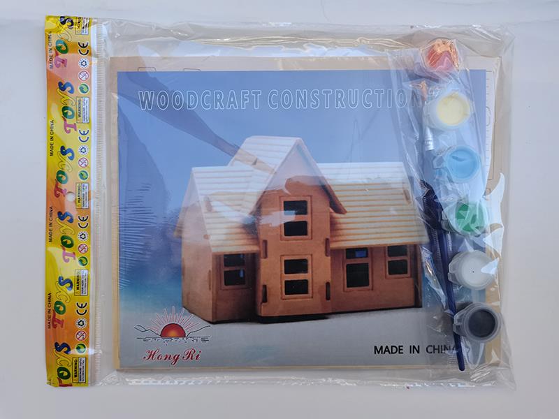 3D Wooden Puzzle DIY Color Drawing Toy