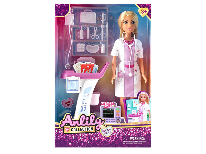 11.5" Solid Doll Set(Brown Skin)