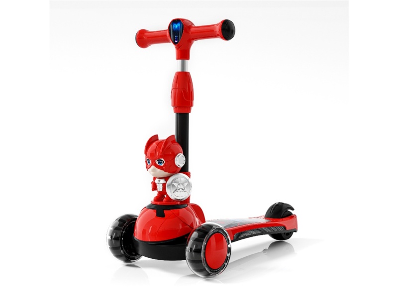 Cartoon One-Button Foldable Scooter For Kids