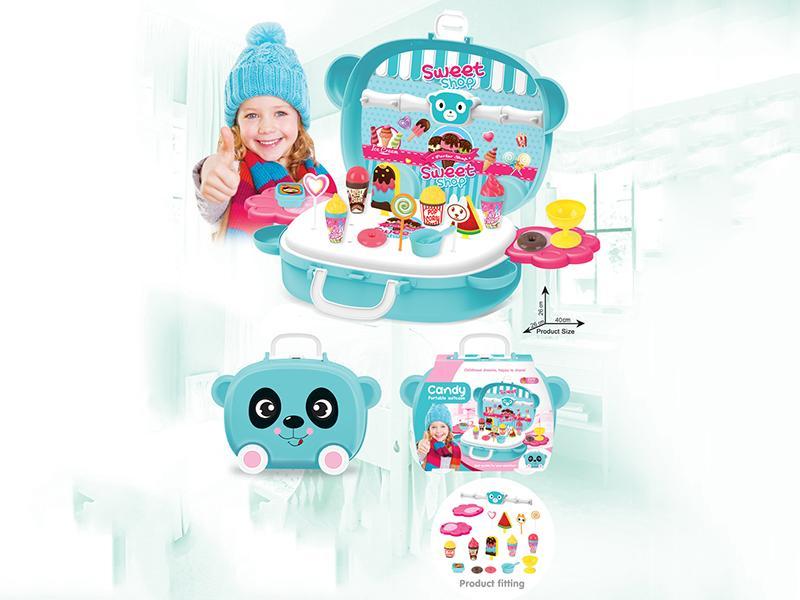 Panda Portable Suitcase Ice Cream Shop