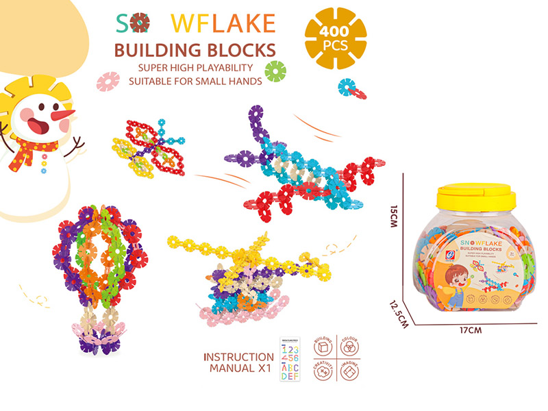 DIY Middle Size Snowflake Building Blocks(400PCS)
