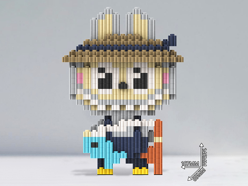 Labubu Fisherman Building Blocks 900+pcs