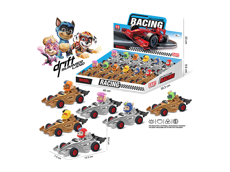 Paw Patrol Friction F1 Race Cars 12PCS
