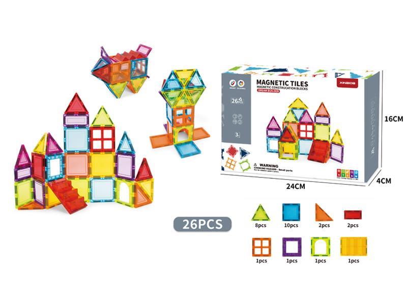 26PCS Color Window Magnetic Building Blocks