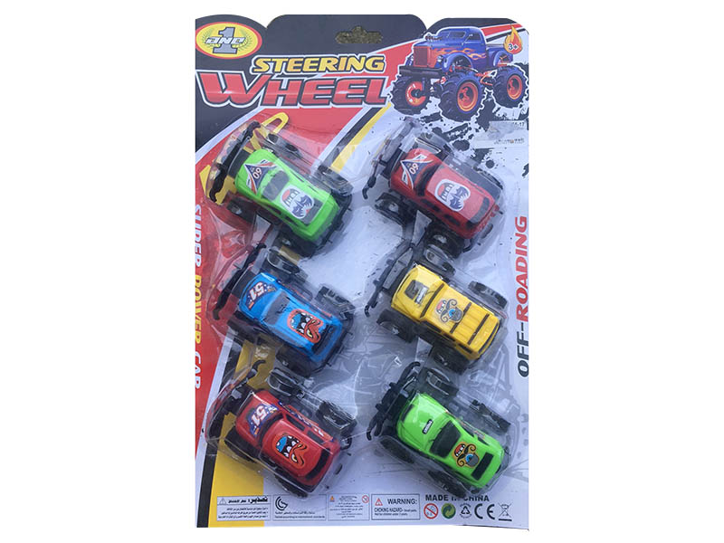 Pull Back Off-Road Vehicles 6pcs