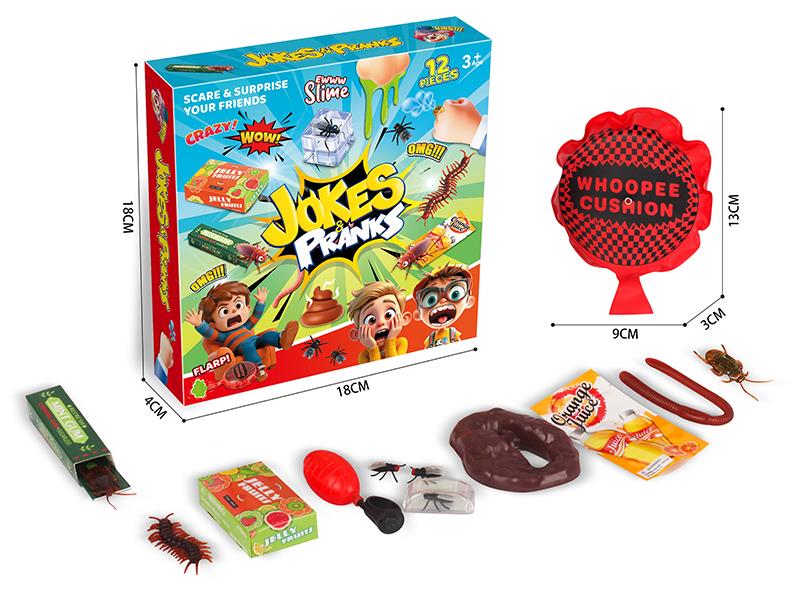 Middle Size Practical Joke Toy Set 12PCS