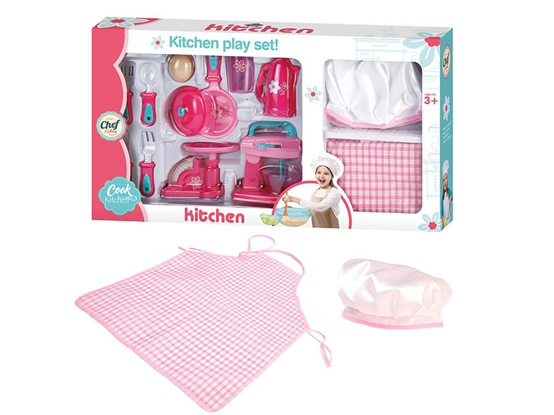 Kitchen Set + Chef Hat, Apron