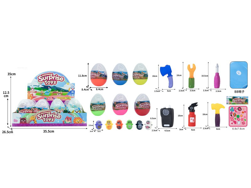 New Rubber-Coated Educational Fire-Fighting Tools: Fire Extinguisher, Walkie-Talkie, Axe + Untoppable Doll + Self-Adhesive Pinching Fun Bb Whistle Soft Rubber