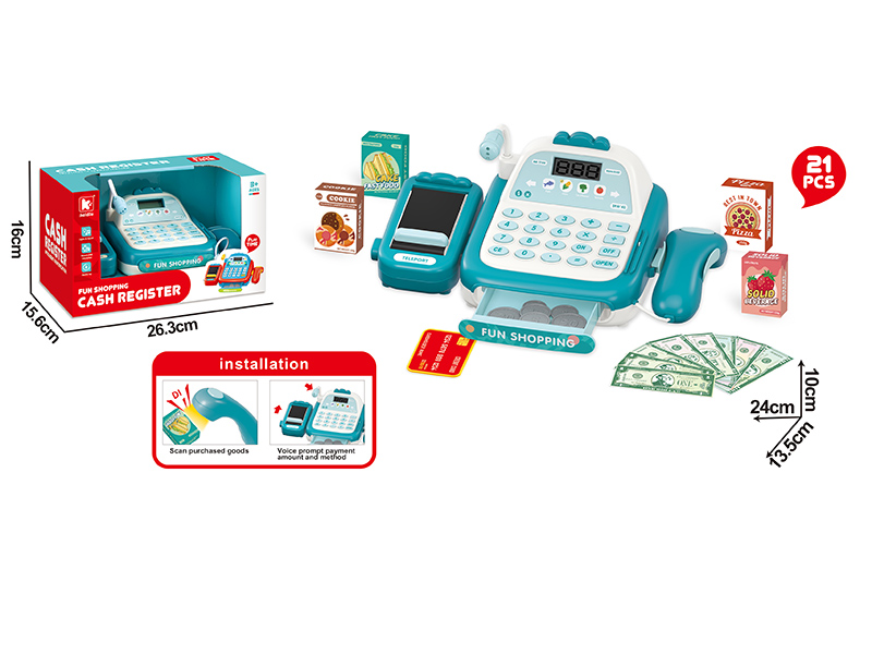 Supermarket Small Cash Register Set 21PCS