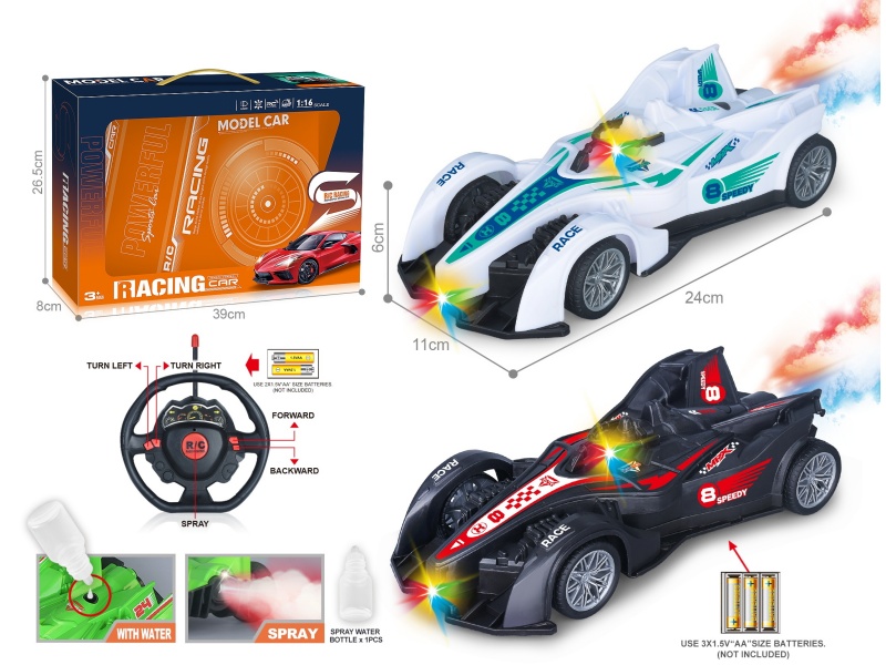 27Mhz 1:16 Five-Channel F1 Equation Remote Control Racing Car With Spray Light (Without Power Included)