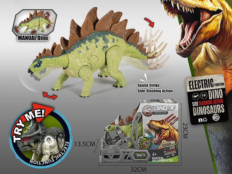 Manual Stegosaurus Toy With Action, Sound And Lights