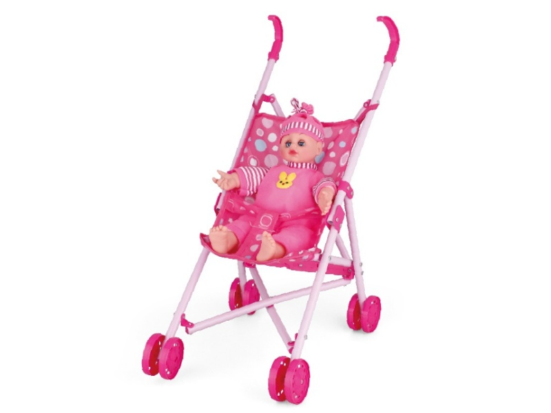 A 14-Inch Iron Trolley With A Figurine