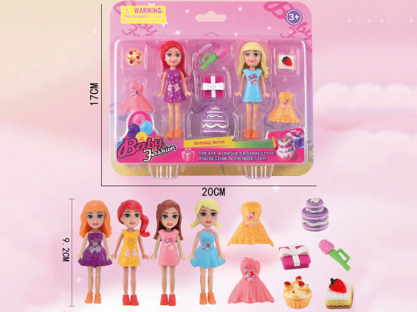 3.5-Inch Dress-Up Doll Birthday Set