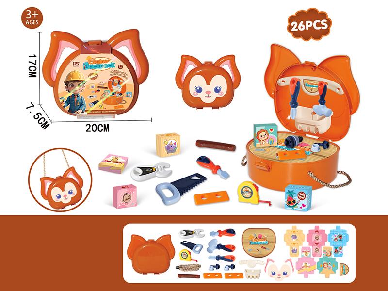 Fox Tools Backpack Play House Toys 26pcs