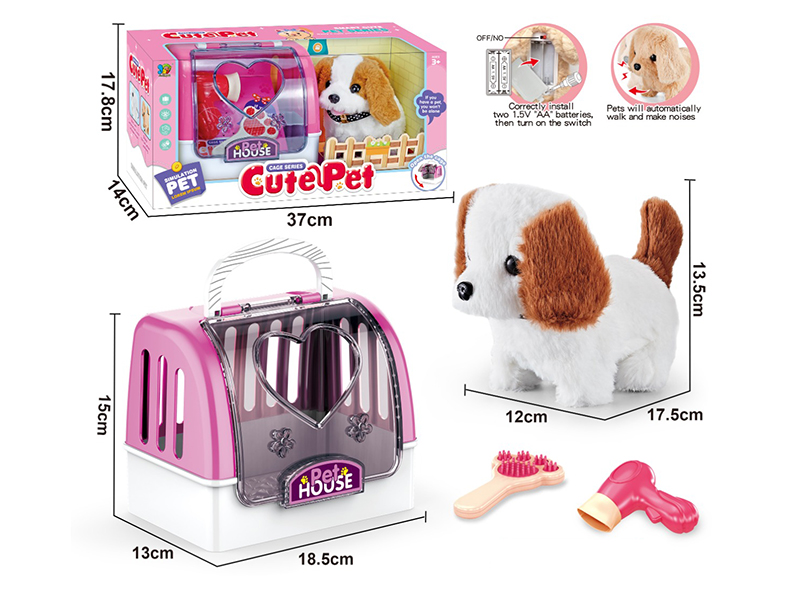 B/O Dog Pet Cage Set