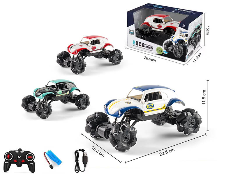 2.4G 8CH Remote Control 4WD Stunt Car