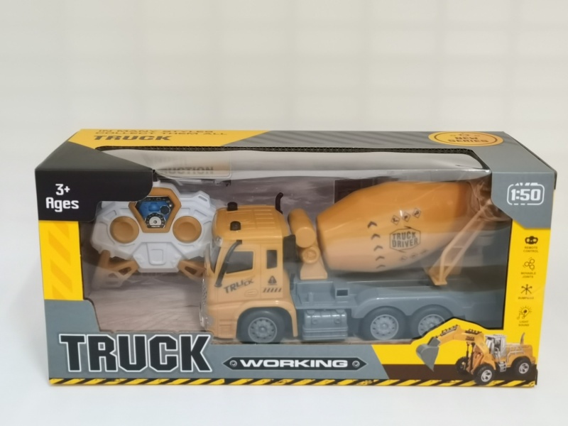 Four-Way Remote-Controlled Concrete Mixer Engineering Vehicle