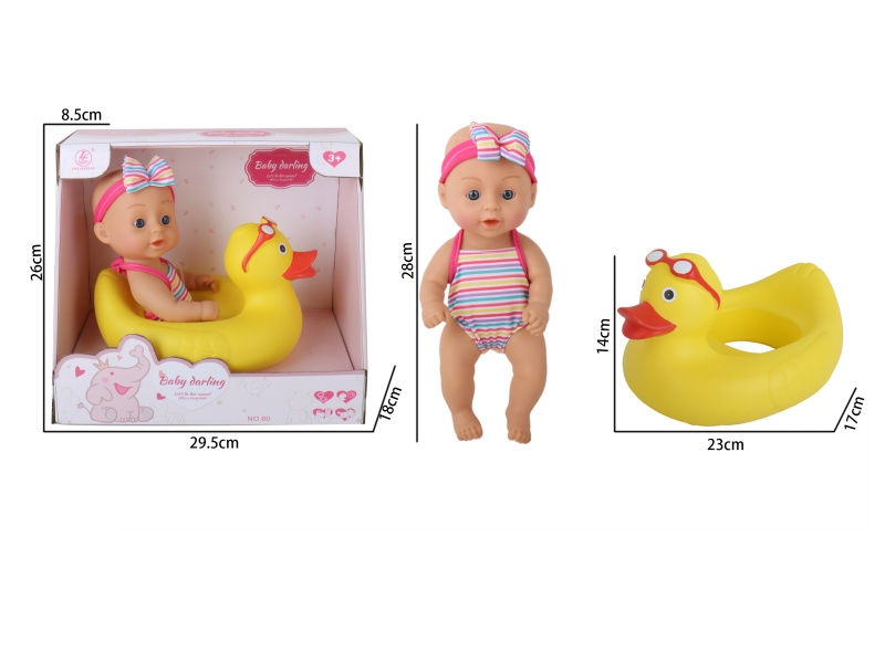 12-Inch Ic-Free Full-Body Rubber Doll All Full-Body Rubber Duck