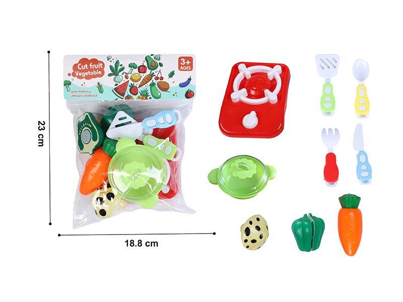 9PCS Vegetables And Kitchen Toys