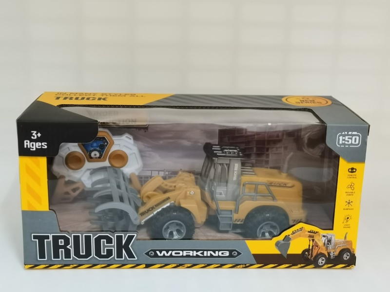 Four-Way Remote-Controlled Wooden Carrier Engineering Vehicle