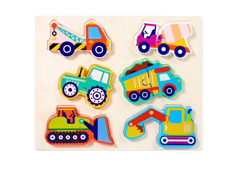 Wooden 3D Puzzle - Vehicle Matching