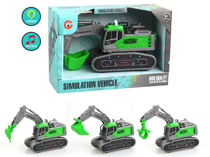 Friction Engineering Truck With Light And Music(Middle Size)