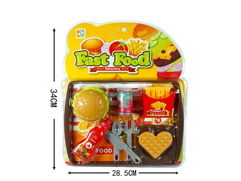Simulation Hamburger French Fries Waffle Set