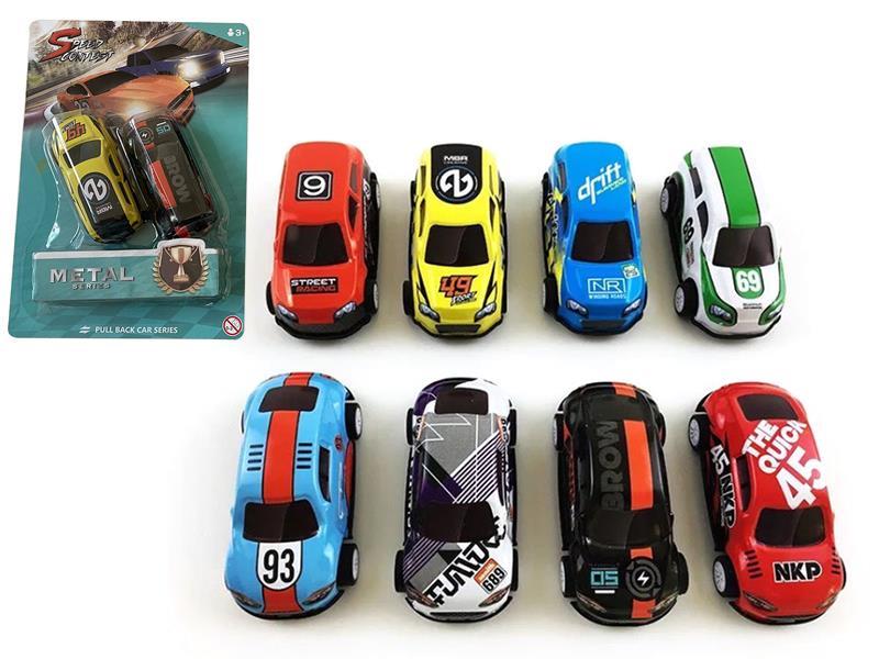 2 Light Alloy Pull Back Car