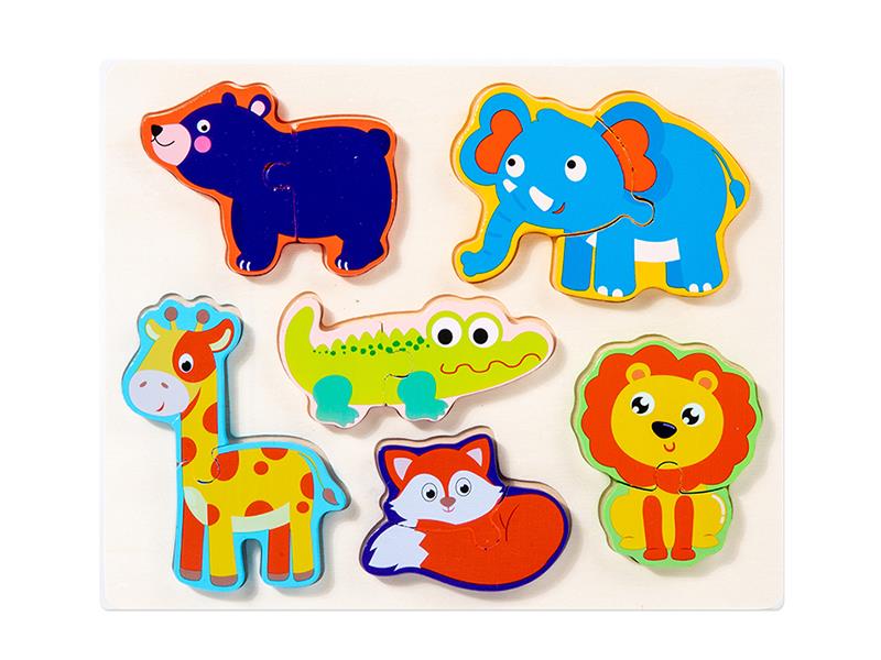 Wooden 3D Puzzle - Animals Matching