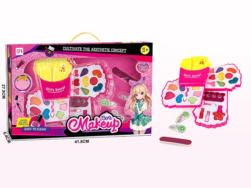 French Fries Shaped Three Layers Children's Make Up Set
