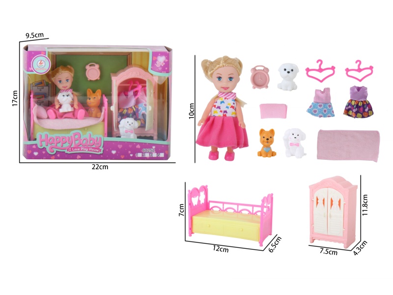 4-Inch Realistic Little Dwarf Bedroom Accessories