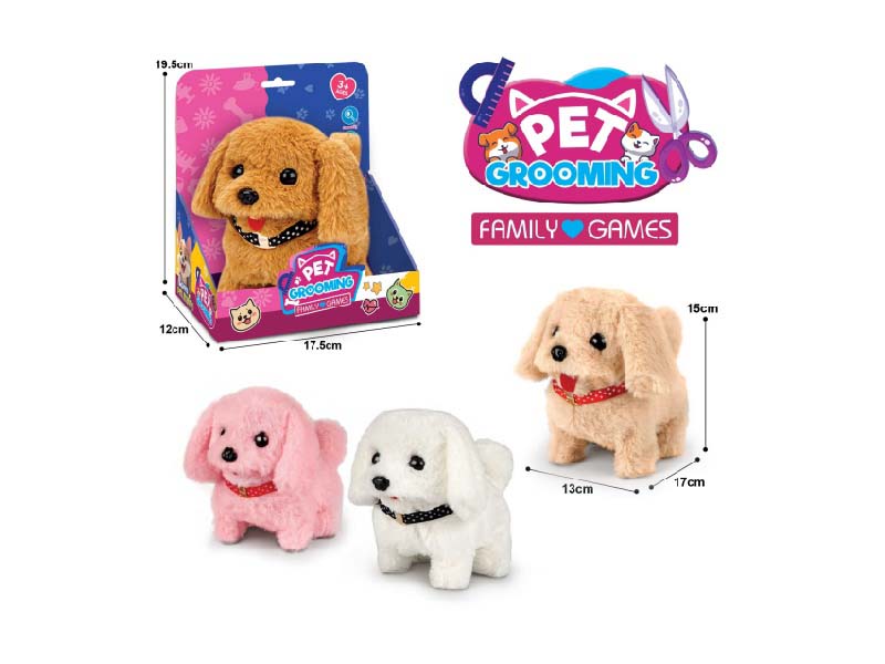 B/O Plush Dog (Four-Color Mixed Outfit)