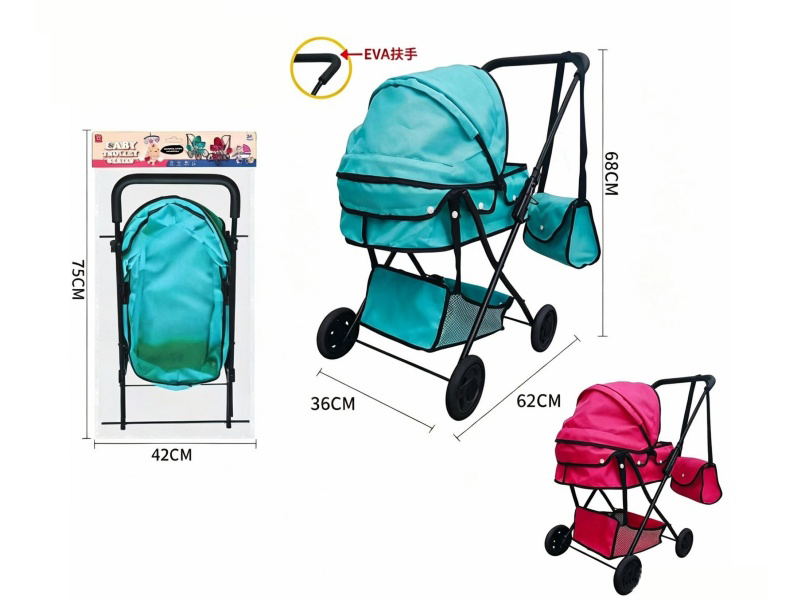 Pure Oxford 600D Thick Cloth Iron Stroller Toy(Small Wheel)