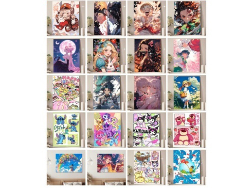 Ysu Animation Series Diamond Painting Children And Adults Handmade Diy With Frame And Diamond Points 40X50