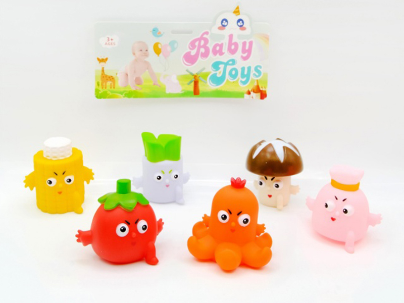 Vinyl Vegetable Image Set With Bb Whistle