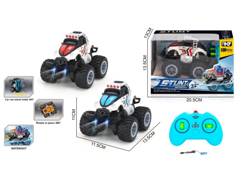 2.4G Remote Control Amphibious Graffiti Stunt Car