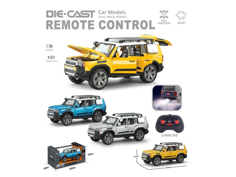 1:22 Remote Control Modified Toyota Prado Alloy Car