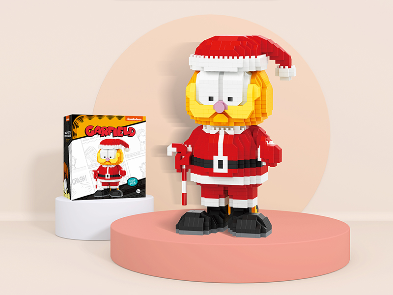 Santa Claus Garfield Microparticle Building Blocks(1207pcs)