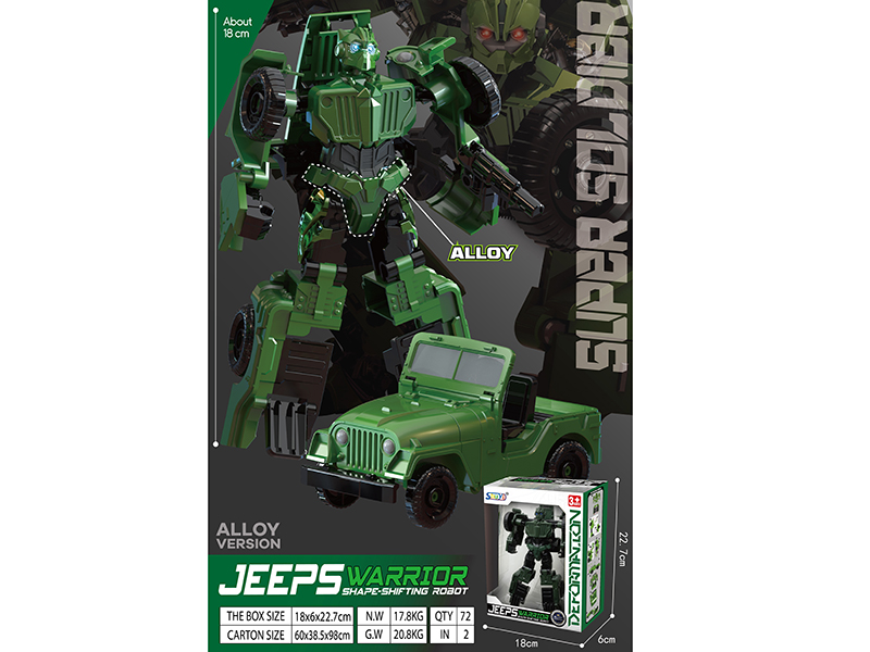 Transformation Alloy Jeep Truck Robot