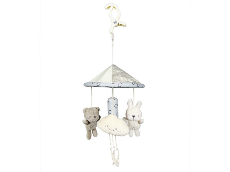 Bear And Rabbit Style Baby Umbrella Plush Bed Bell