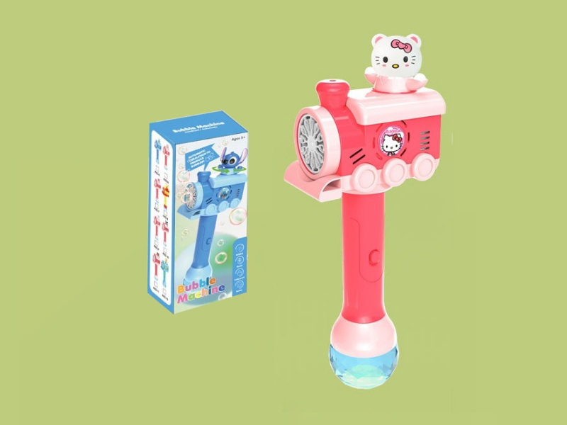 Hello Kitty Automatic Rotating Electric Bubble Stick(Lights And Music)